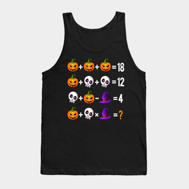 Halloween Order of Operations Quiz Math Teacher Gift Tank Top by AraichTees